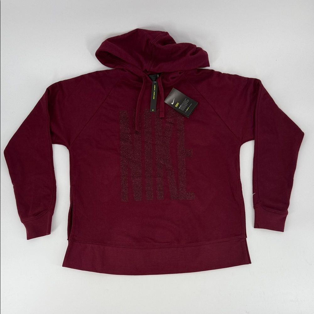 NWT NIKE DRI-FIT PULLOVER HOODIE WOMENS SIZE S glitter logo